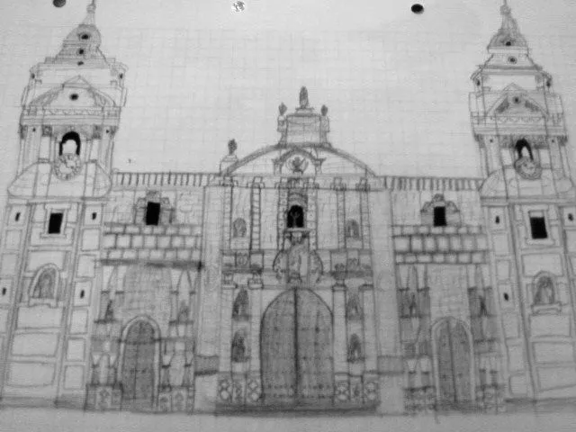 Imagen - Catedral de Lima Dibujo.JPG - Halopedia