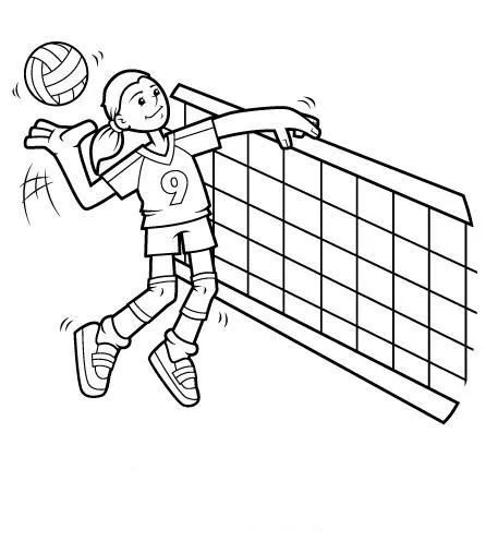 Dibujos de niñas jugando voley para colorear - Imagui