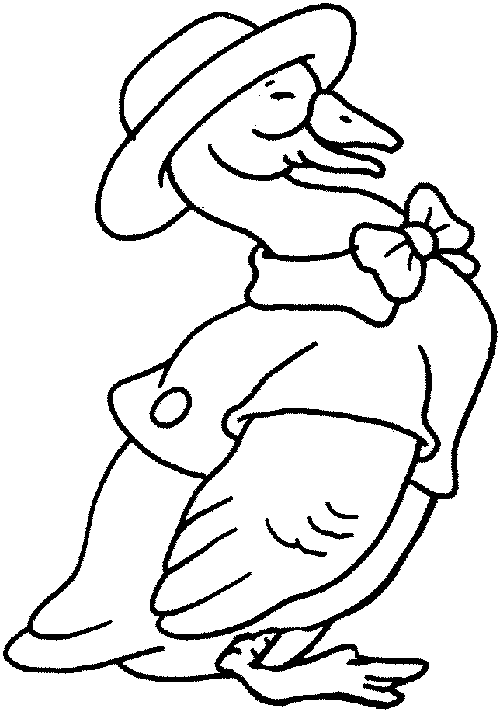 Imagen para colorear Pato con pajarita | Imagenes.Horabuena.com