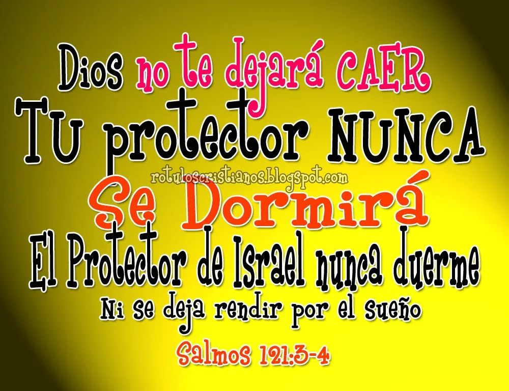 Imagen Cristiana del Salmo 121:3-4 ~ Imagenes Postales y Tarjetas