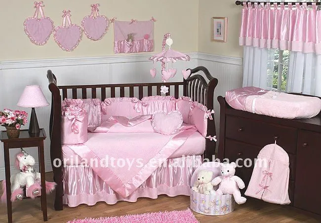 cuna bebé niña conjunto ropa de cama-Productos Cama-Identificación ...