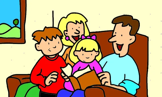 Imagen de familias leyendo - Imagui