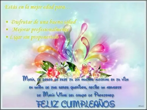 Imagen FELIZ CUMPLEAÑOS MARIA!!!! - grupos.emagister.com