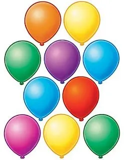 Imagen de globos para recortar:Imagenes y dibujos para imprimir