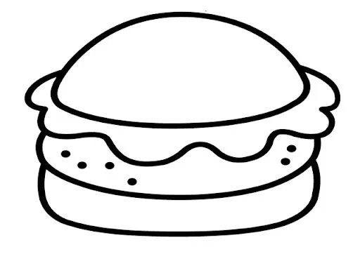 Dibujo de hamburguesa para colorear - Imagui