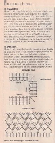 Imagen intrucciones para hacer abrigo y zapatos a crochet - grupos.