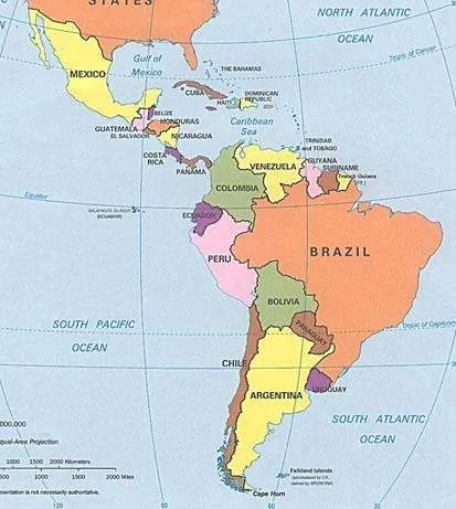 Imagen del mapa de latinoamerica - Imagui