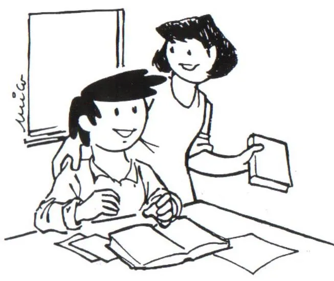 Imagen de niño estudiando para colorear - Imagui