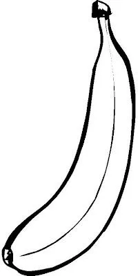 Imágen de un plátano para colorear - Imagui