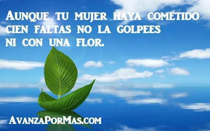 IMAGEN) "AUNQUE TU MUJER HAYA COMETIDO CIEN FALTAS NO LA GOLPEES ...