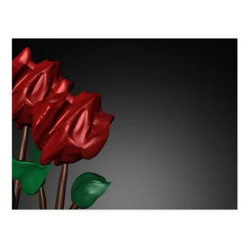 imagen romántica del arte de los rosas 3D Postales de Zazzle.