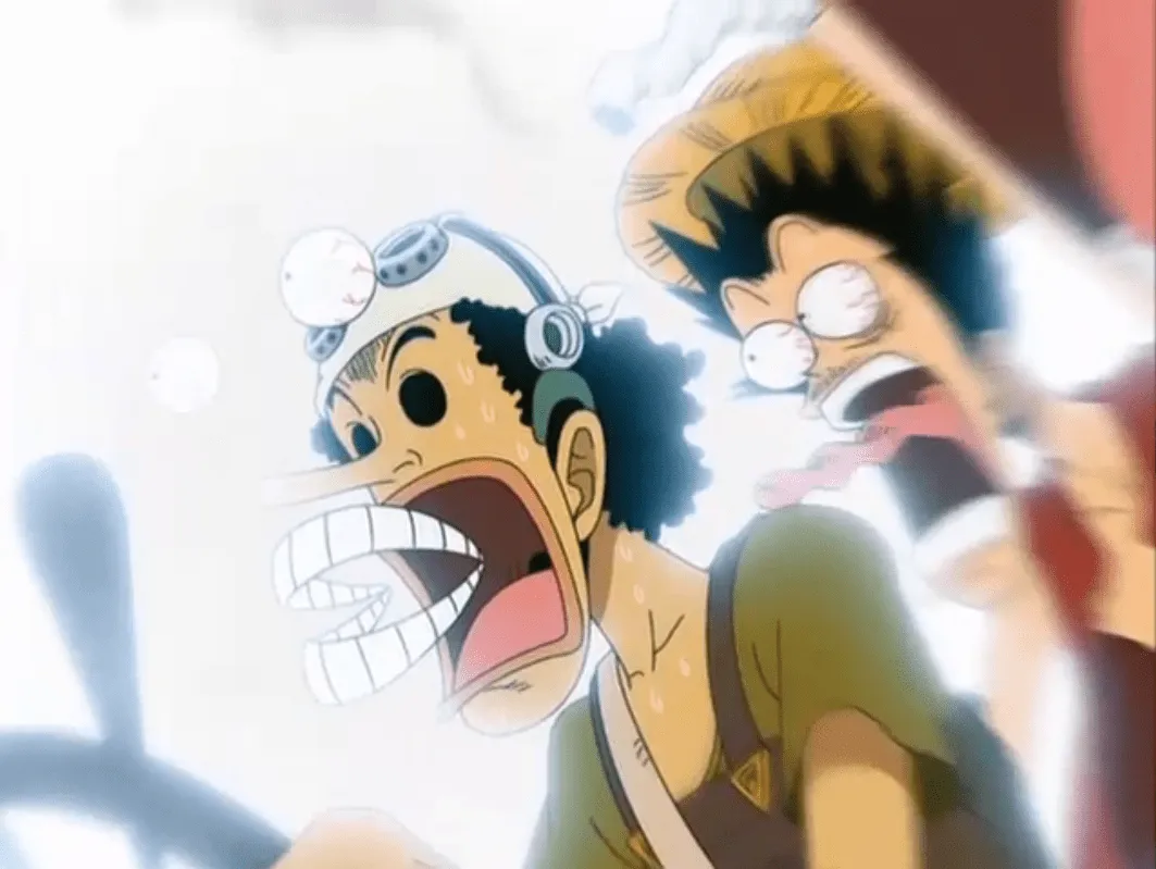 Imagen - Usopp y Luffy asustados.png - One Piece Wiki