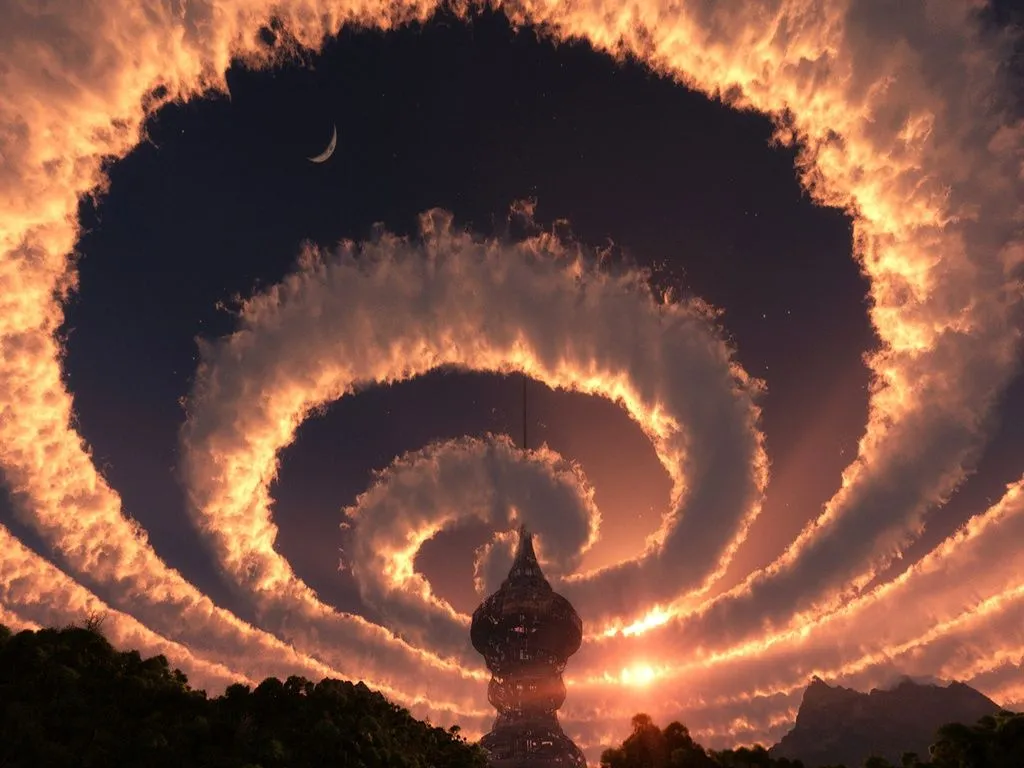 Imágenes 3D: Espiral de humo