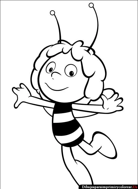 Imagenes de Abeja Maya para Imprimir y Colorear - Dibujos Para ...