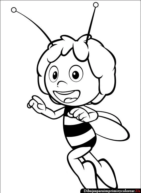 Imagenes de Abeja Maya para Imprimir y Colorear - Dibujos Para ...
