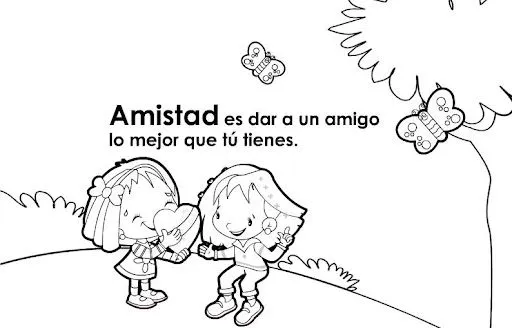 Imágenes del valor de la amistad para colorear - Imagui