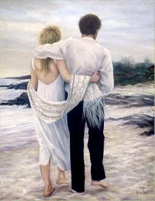 Imagenes de Amor y Amistad: Pareja Caminando en la Playa