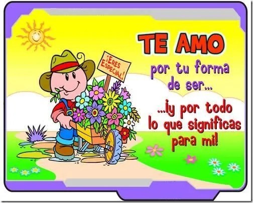 Frases de amor caricatura - Imagui