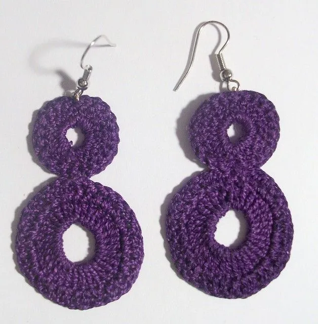 Aros tejidos a crochet - Imagui