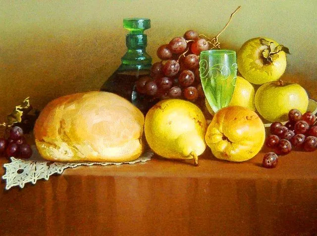 Paisajes y Bodegones: Bodegones de frutas: pinturas al óleo sobre ...