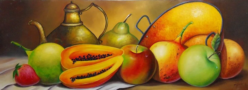 Paisajes y Bodegones en Pintura: BODEGÓN TROPICAL OLEO