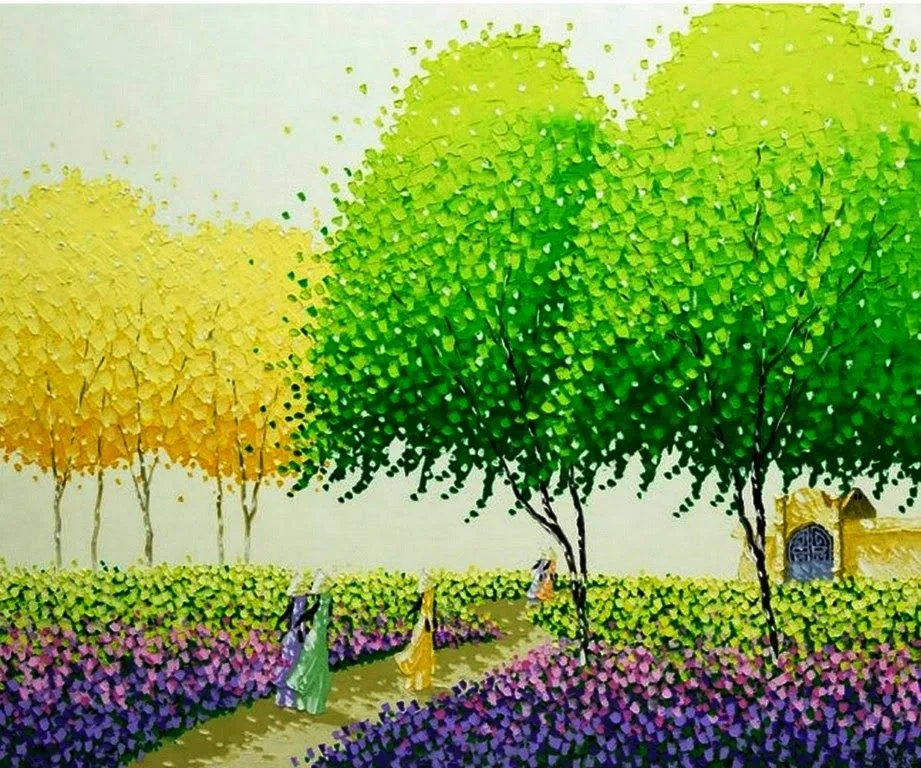 Imágenes Arte Pinturas: Oleos modernos de paisajes con arboles ...