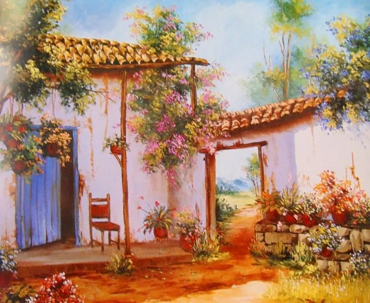 Imágenes Arte Pinturas: Paisajes de campo al óleo