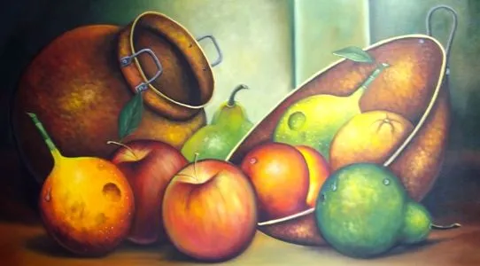 Paisajes y Bodegones: PINTURAS AL OLEO: BODEGONES CON FRUTAS