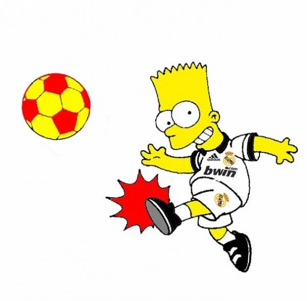 Imagenes de bart Simpson jugando futbol - Imagui