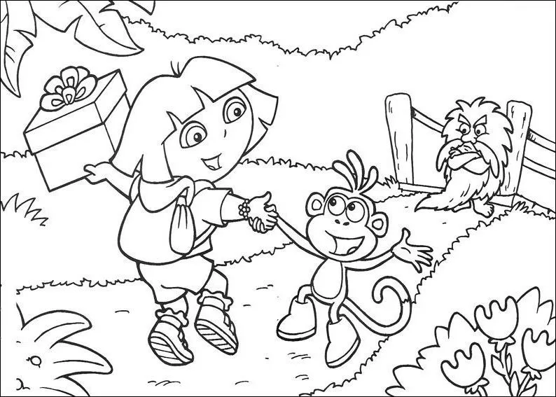 Dora la exploradora blanco i negro - Imagui