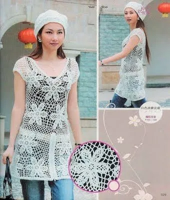 Blusas japonesas en crochet - Imagui