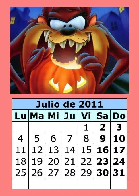 Calendario de dibujos animados de 2011 (3ª parte) : Calendarios ...