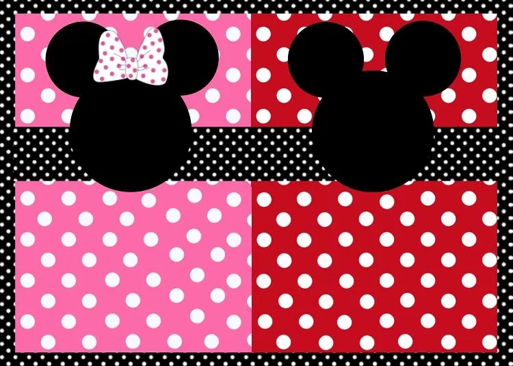 Tarjetas de invitación de Minnie y Mickey Mouse bebé - Imagui