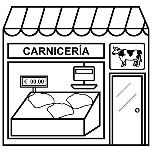 Imagenes de una carniceria para colorear - Imagui