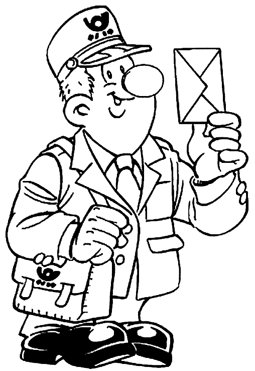 Imágenes del Día del Cartero para colorear | Imágenes Totales