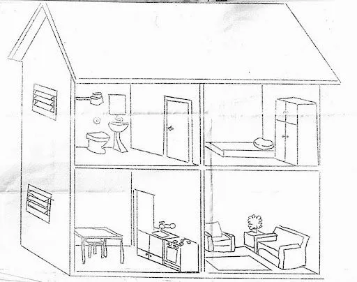 Dibujos partes de la casa para colorear - Imagui