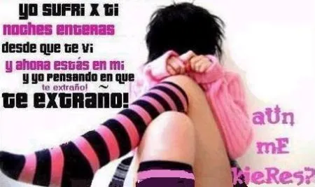 Imagenes de mujeres emos con frases - Imagui