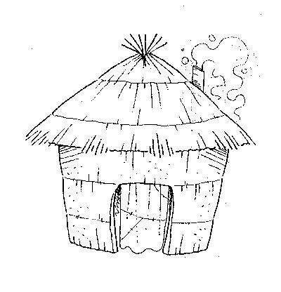 Imágenes de chozas para colorear - Imagui