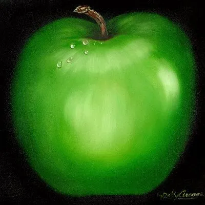 Manzana verde Pósters por Nelly Arenas en AllPosters.