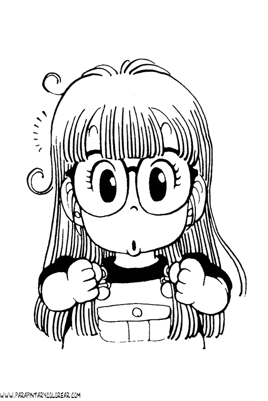 Imágenes para Colorear de Arale - Dr Slump (12 fotos) - Imagenes ...