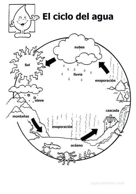 IMAGENES PARA COLOREAR SOBRE EL CICLO DEL AGUA - Imagui