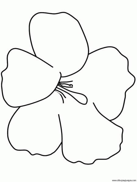 dibujo-flores-varios-013 | Dibujos y juegos, para pintar y colorear