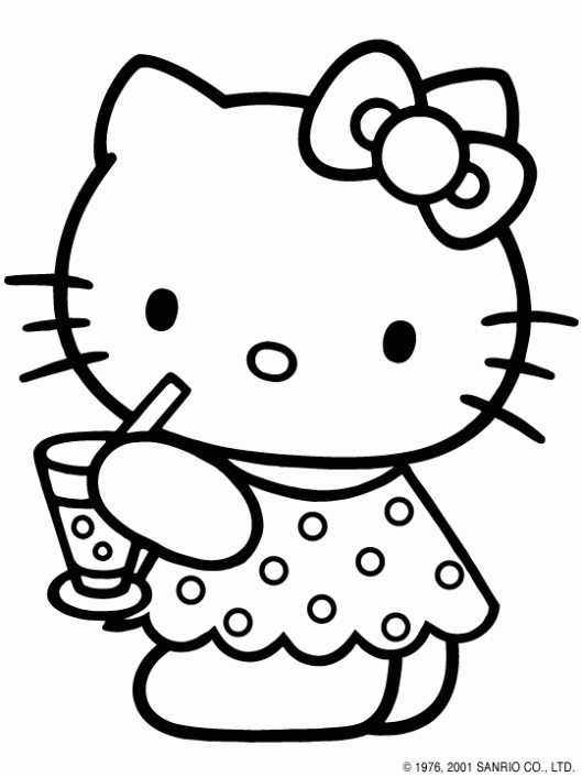 Imágenes para Colorear de Hello Kitty - Vol.1 (16 fotos)