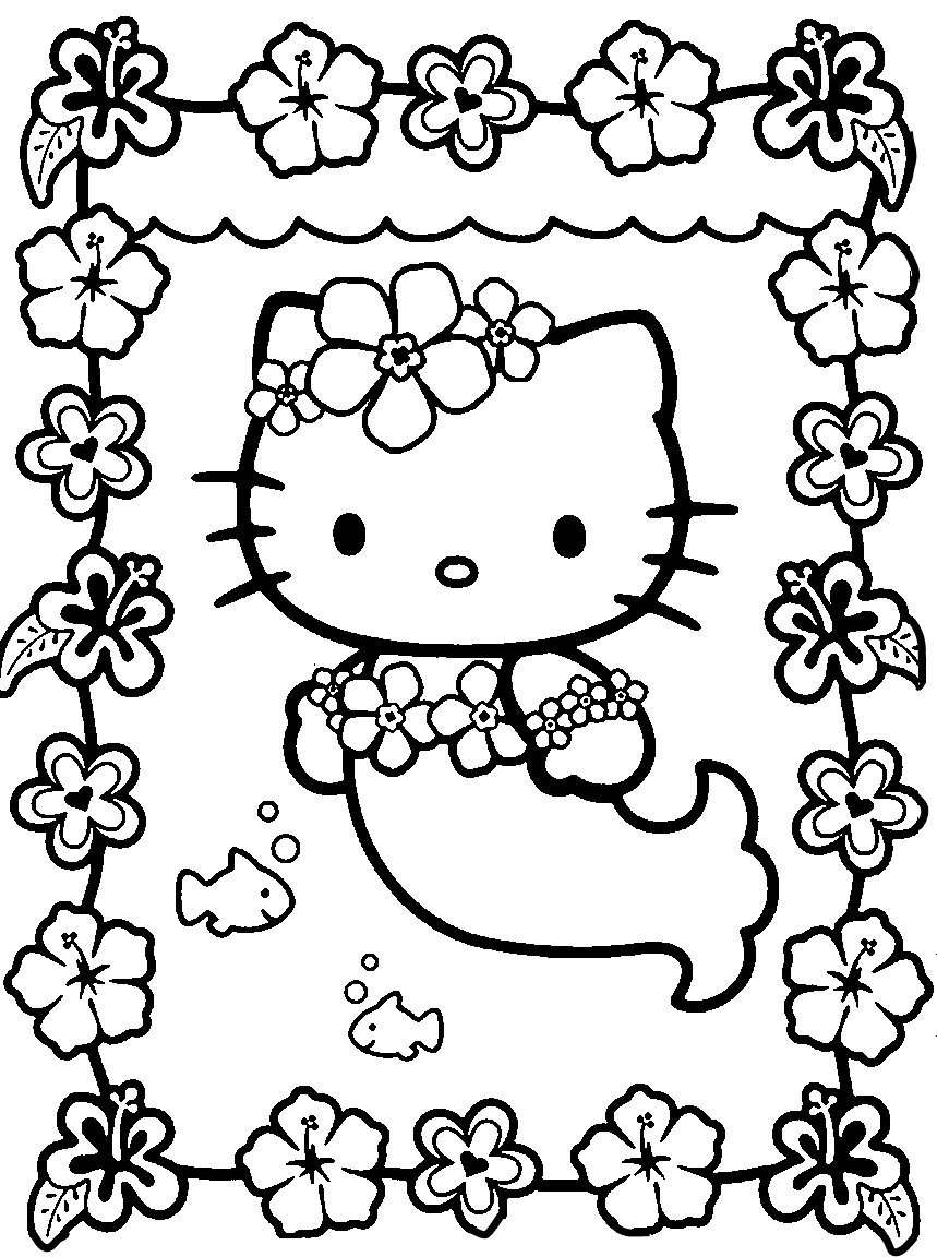 Imágenes para Colorear de Hello Kitty - Vol.2 (16 fotos)