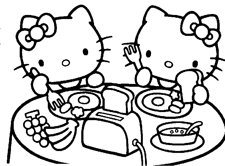 Imágenes para Colorear de Hello Kitty - Vol.2 (16 fotos)