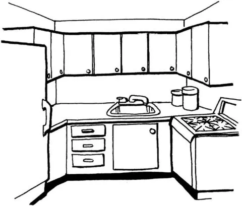 Kitchen para colorear - Imagui