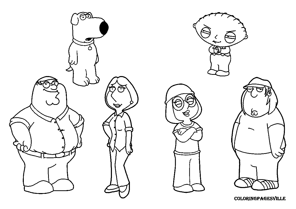 Imágenes para Colorear de Padre de Familia - Family Guy (16 fotos)