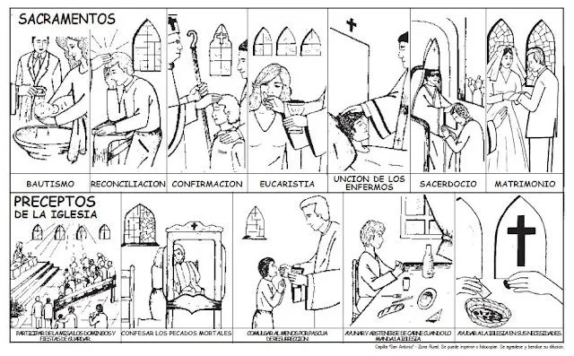 Dibujos de los Sacramentos para colorear - Imagui