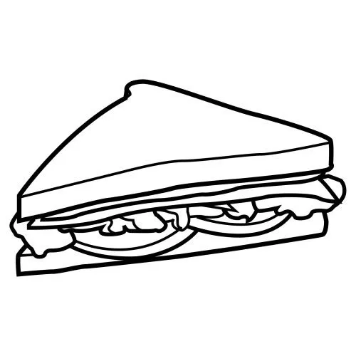 Imágenes para colorear de un sandwich - Imagui