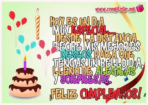 Imágenes para Compartir: Postal en HD de Feliz cumpleaños con ...